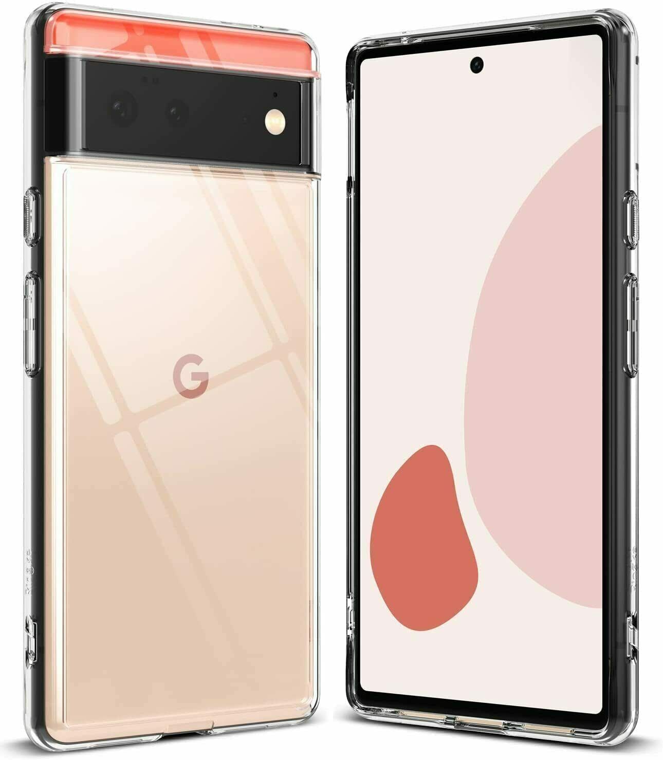 Google Pixel 6a 5G Case Clear Gel Cover & Glass Screen Protector