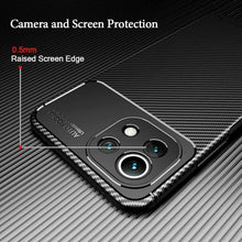 Xiaomi Mi 11 Lite 5G Case Carbon Slim Cover & Glass Screen Protector