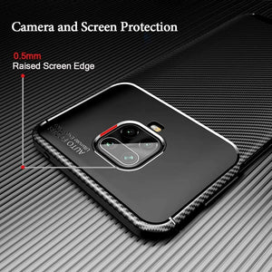 Xiaomi Redmi Note 9S Case Carbon Gel Cover Ultra Slim Shockproof