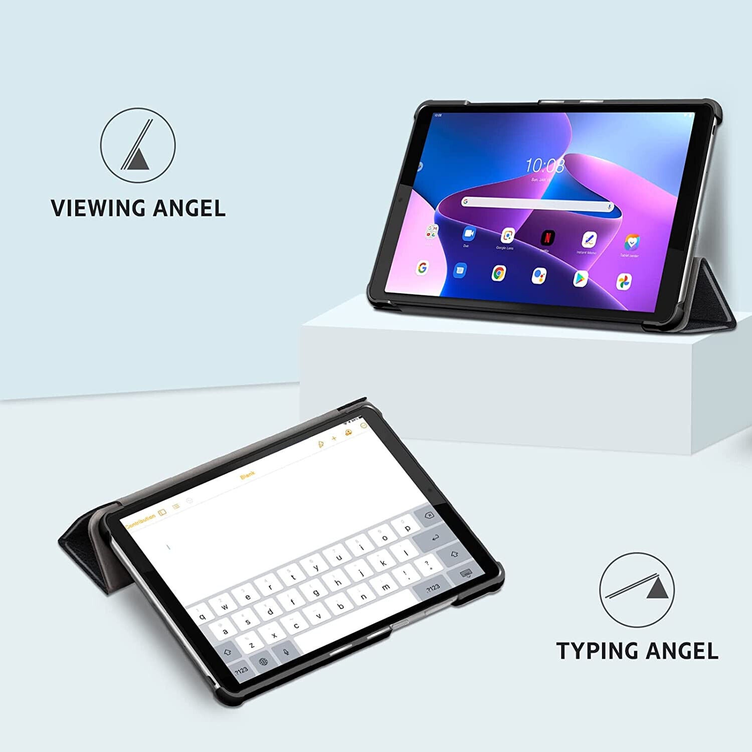 Lenovo Tab M8 3rd Gen Case Premium Smart Book Stand Cover (TB-8506F/X)