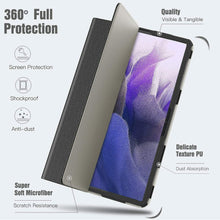 Samsung Galaxy Tab S7 FE Case Leather Folio Stand  & Glass Protector