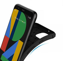 Google Pixel 4 Case Carbon Fibre Cover & Glass Screen Protector