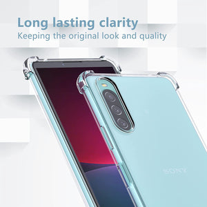 Sony Xperia 10 IV Case Clear Shockproof Cover & Glass Screen Protector