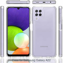 Samsung Galaxy A22 4G Case Clear Gel Cover & Glass Screen Protector