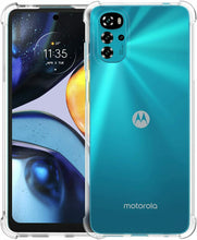 Motorola Moto G22 Case Clear Shockproof & Glass Screen Protector