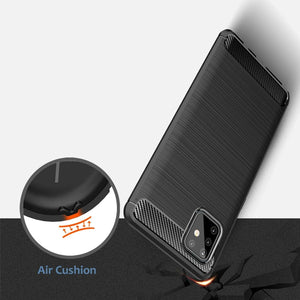 Samsung Galaxy Note10 Lite Carbon Fibre Cover & Glass Screen Protector
