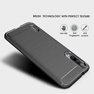 Xiaomi Mi A3 Case Carbon Fibre Gel Cover Ultra Slim Shockproof