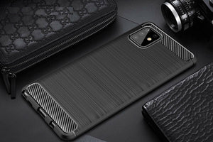 Samsung Galaxy Note10 Lite Carbon Fibre Cover & Glass Screen Protector