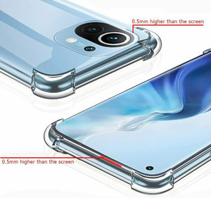 Xiaomi Mi 11 Lite Case Clear Shockproof Cover & Glass Screen Protector