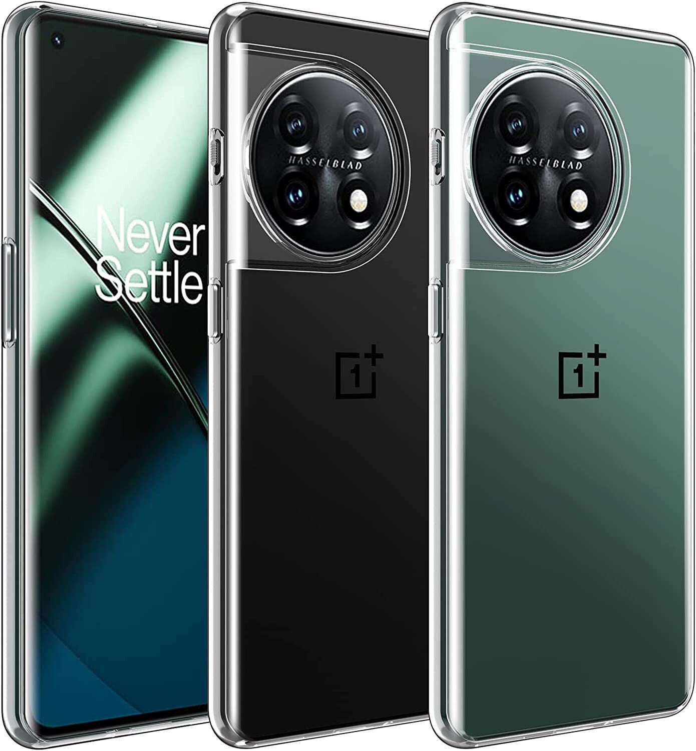 OnePlus 11 Case, Slim Clear Silicone Shockproof  Gel Phone Cover