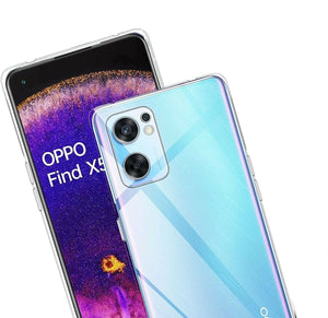 Oppo Find X5 Lite Case Clear Gel Cover & Glass Screen Protector