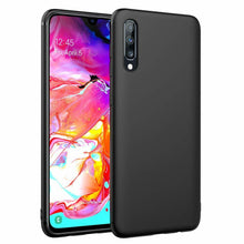 Samsung Galaxy A70 Case Slim Silicone Cover & Glass Screen Protector
