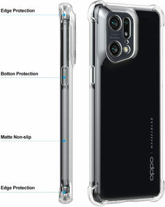 Oppo Find X5 Pro Case Clear Silicone Slim Shockproof Gel Cover