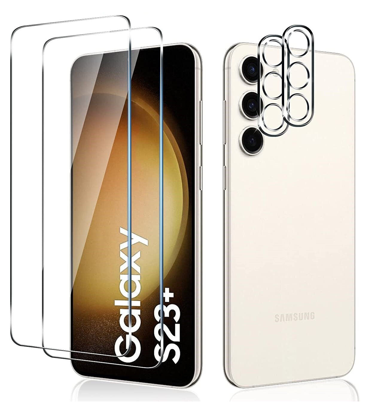 Samsung Galaxy S23+ Plus Tempered Glass Screen Protector & Camera lens Glass