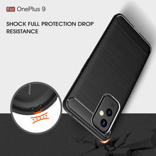 OnePlus 9 Case Carbon Fibre Cover & Glass Screen Protector