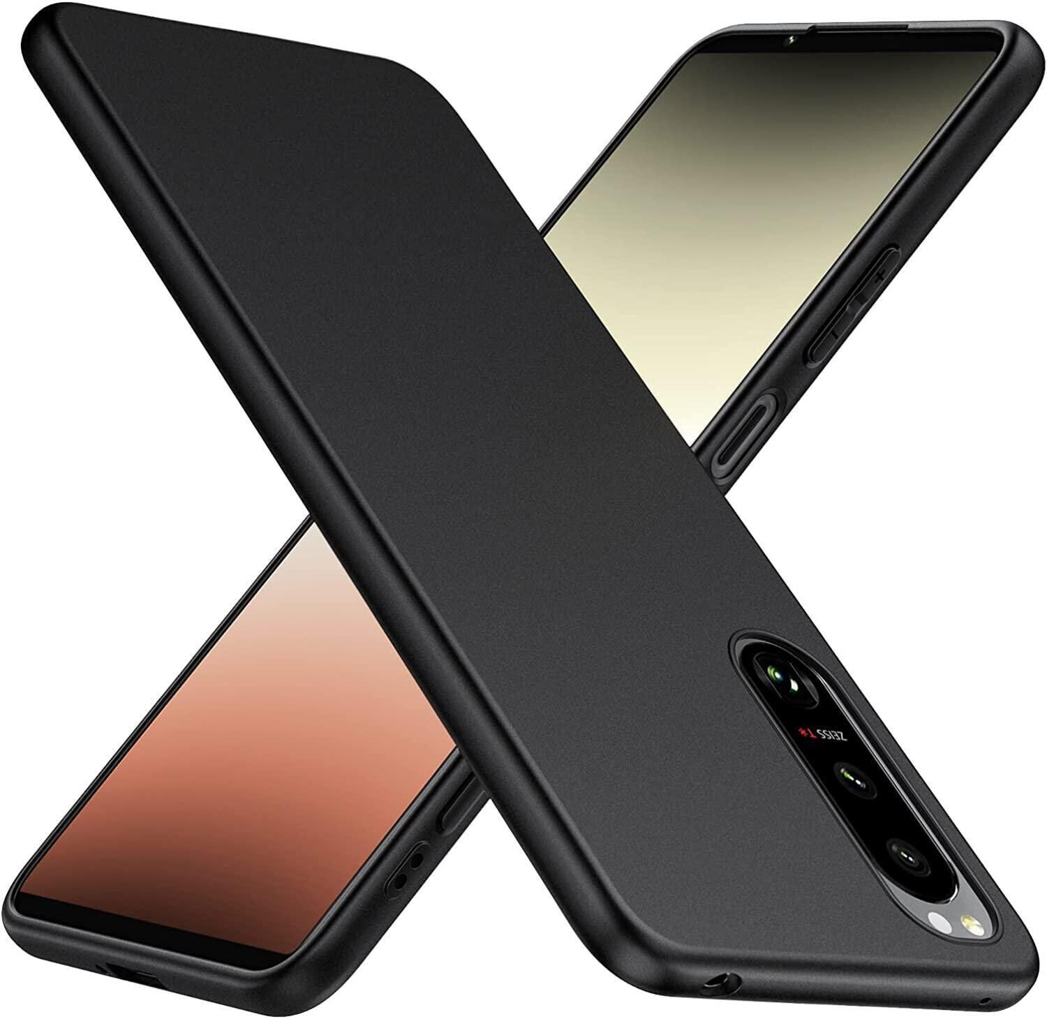 Sony Xperia 5 IV Case Slim Soft Silicone Gel Cover - Matte Black