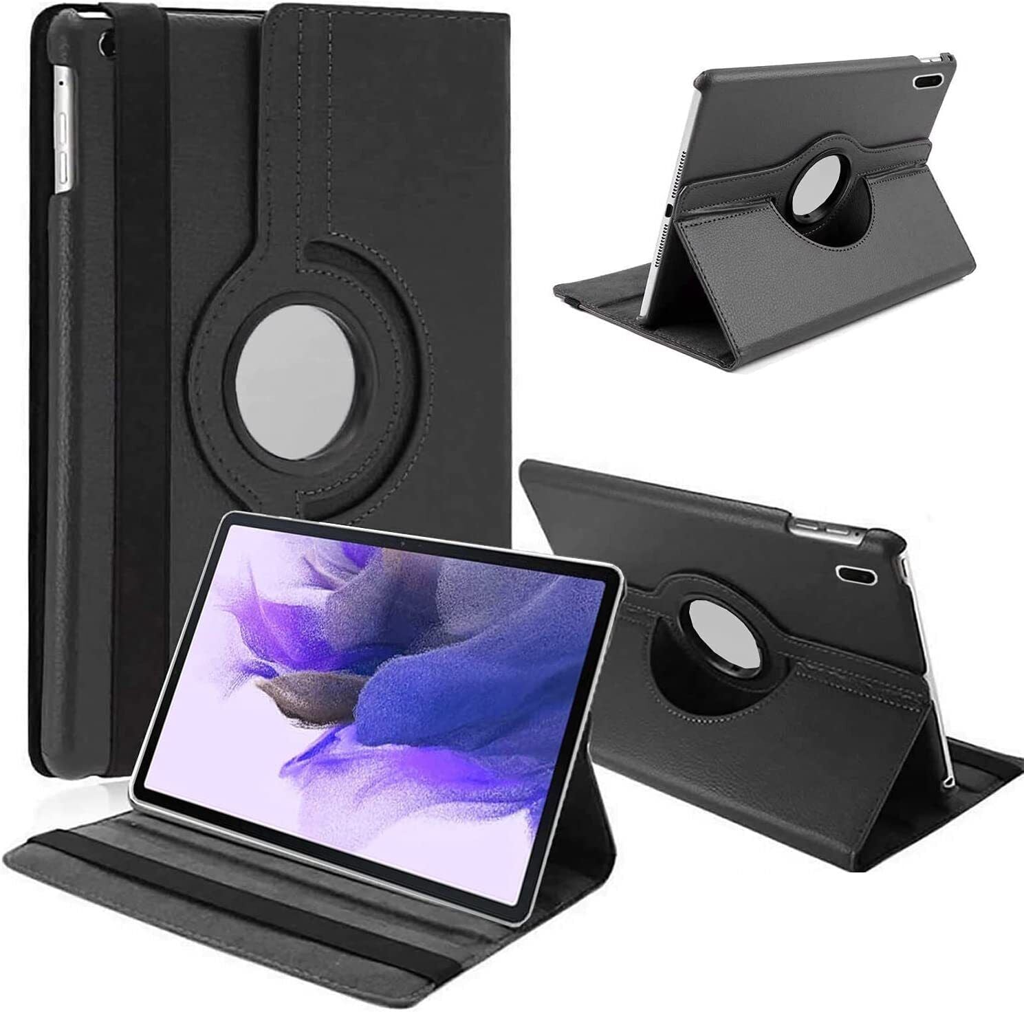 Samsung Galaxy Tab S7+ Tab S8+ S7 FE Leather Flip Case Tablet Cover 12.4"