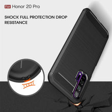Honor 20 Pro Case Carbon Fibre Cover & Glass Screen Protector