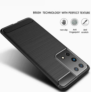Samsung Galaxy S21 Ultra 5G Case Carbon Gel Cover Ultra Slim Shockproof