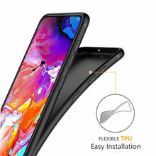 Samsung Galaxy A70 Case Slim Silicone Cover & Glass Screen Protector