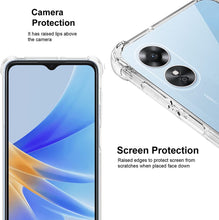 Oppo A17 Case, Clear Shockproof Phone Cover And Screen Protector