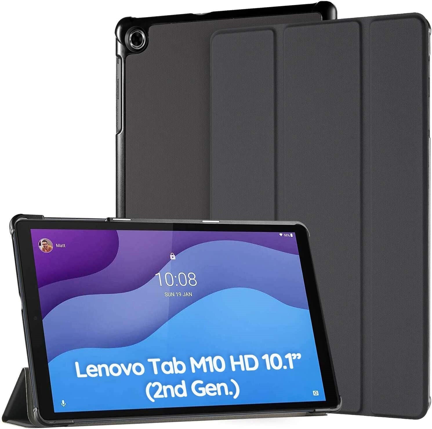 Lenovo M10 2nd Gen 10.1 " Smart Case Stand Cover & Glass Screen Protector