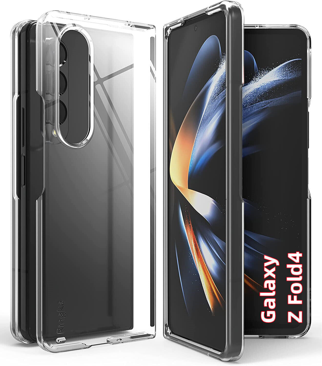 Samsung Galaxy Z Fold 4 Case Clear  Gel Hard Cover & Camera  Protector