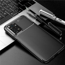 Xiaomi Redmi 10 Case Carbon Slim Cover & Glass Screen Protector