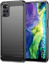 Motorola Moto G22 Case Carbon Fibre Gel Cover Ultra Slim Shockproof