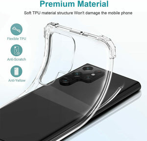 Samsung Galaxy S22 Ultra 5G Case Clear Silicone Slim Shockproof Gel Cover