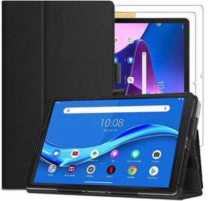 Lenovo M10 3rd Gen Case Leather Folio Stand Cover Screen Protector 10.1"