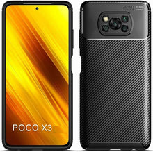 Xiaomi Poco X3 NFC Case Carbon Slim Cover & Glass Screen Protector