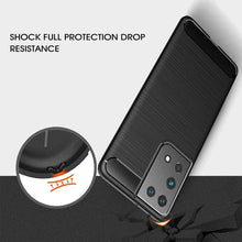 Samsung Galaxy S21 Ultra 5G Case Carbon Gel Cover Ultra Slim Shockproof