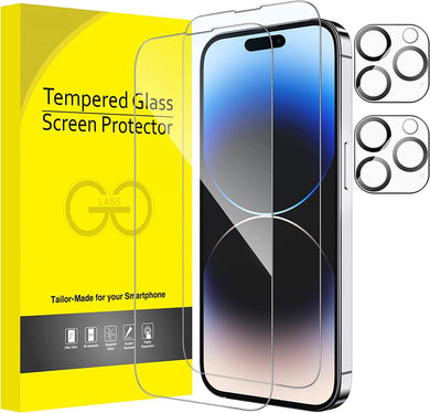 Apple iPhone 14 Pro Tempered Glass Screen Protector & Camera lens Glass