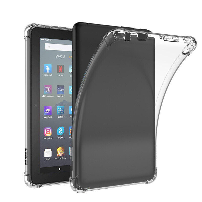 Amazon Fire HD 8 (2022) Case Clear Cover TPU Silicone 12th Gen Tablet