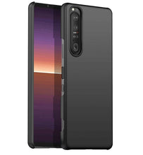 Sony Xperia 1 III Case Slim Hard Back Cover & Glass Screen Protector