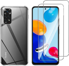 Xiaomi Redmi Note 11 Case Clear Shockproof Cover & Glass Screen Protector