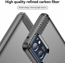 Oppo Find X5 Lite Case Carbon Fibre Gel Cover & Glass Screen Protector