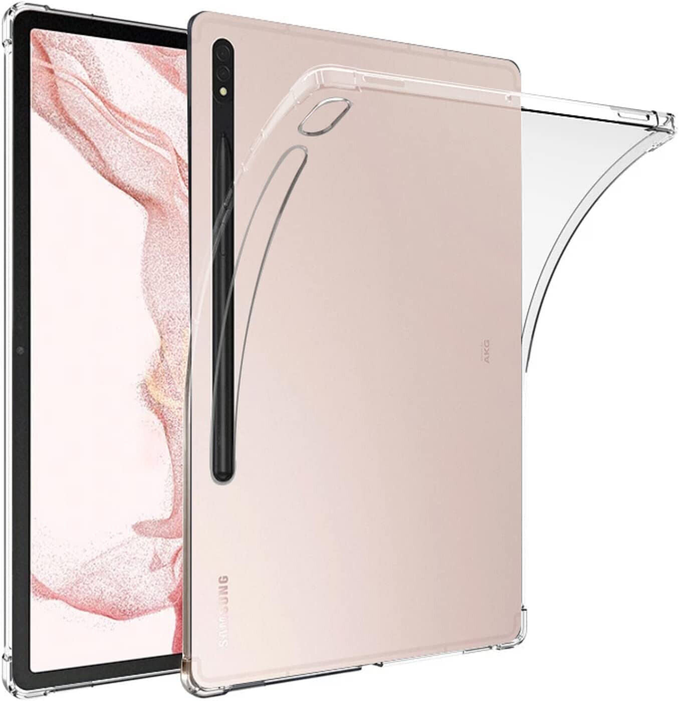 Samsung Galaxy Tab S7+ Case Clear Shockproof Cover TPU Silicone (Plus)