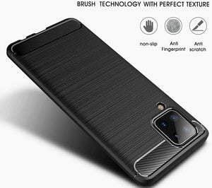 Samsung Galaxy A12 Case Carbon Gel Cover Ultra Slim Shockproof