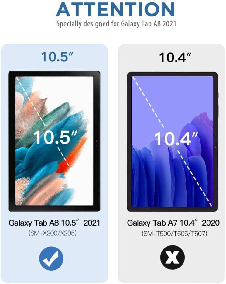 Samsung Galaxy Tab A8 10.5 X200 Case Clear Shockproof Cover TPU Silicone