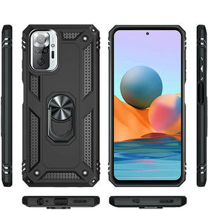 Xiaomi Redmi Note 10 Pro Case Kickstand Cover & Glass Screen Protector