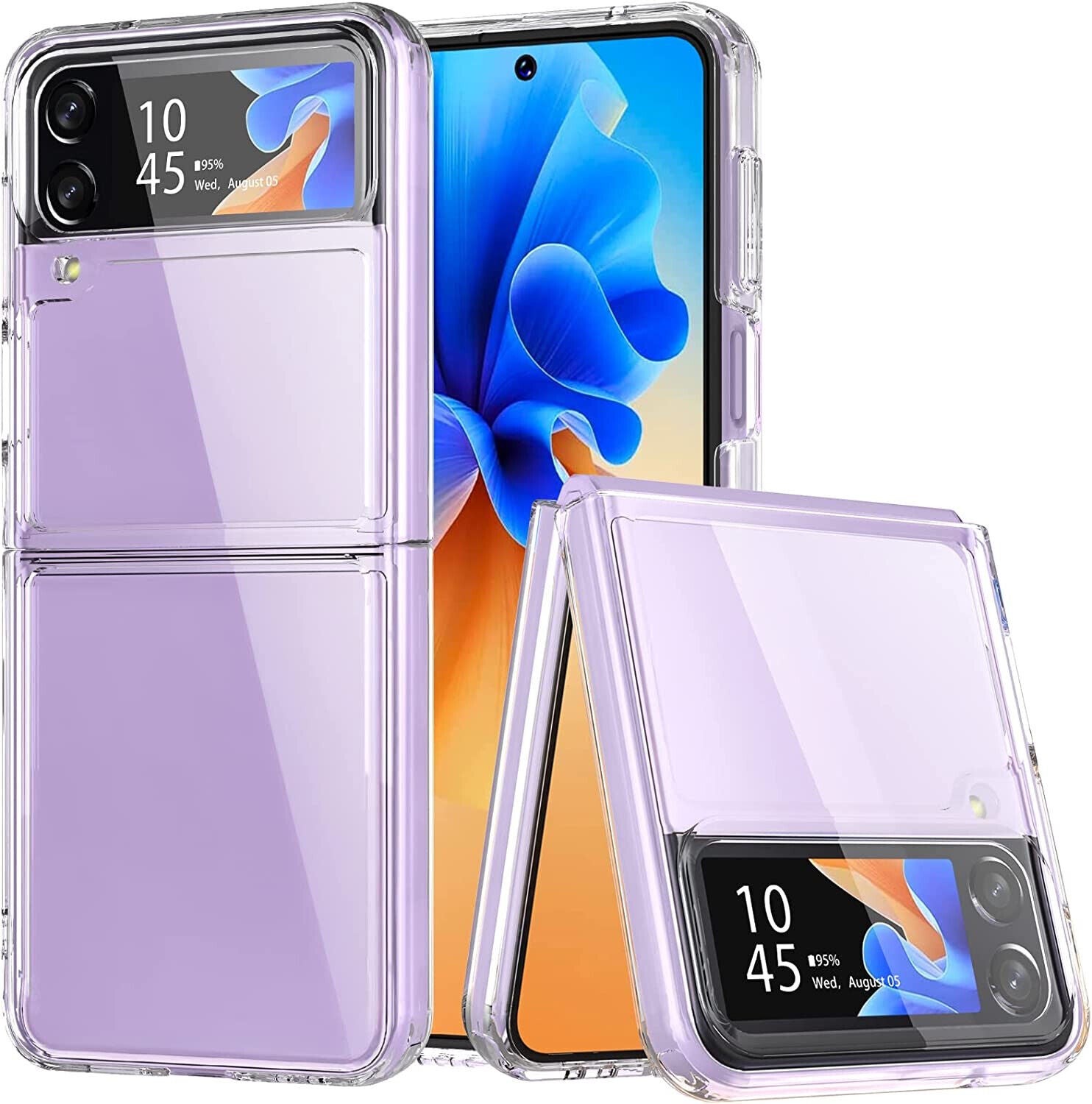 Samsung Galaxy Z Flip 4 Case Clear Slim Shockproof Hard Cover