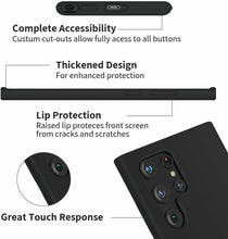 Samsung Galaxy S22 Ultra 5G Case Slim Silicone Cover &Glass Screen Protector