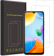 Xiaomi Redmi 10C Case, Carbon Fibre Cover & Glass Screen Protector
