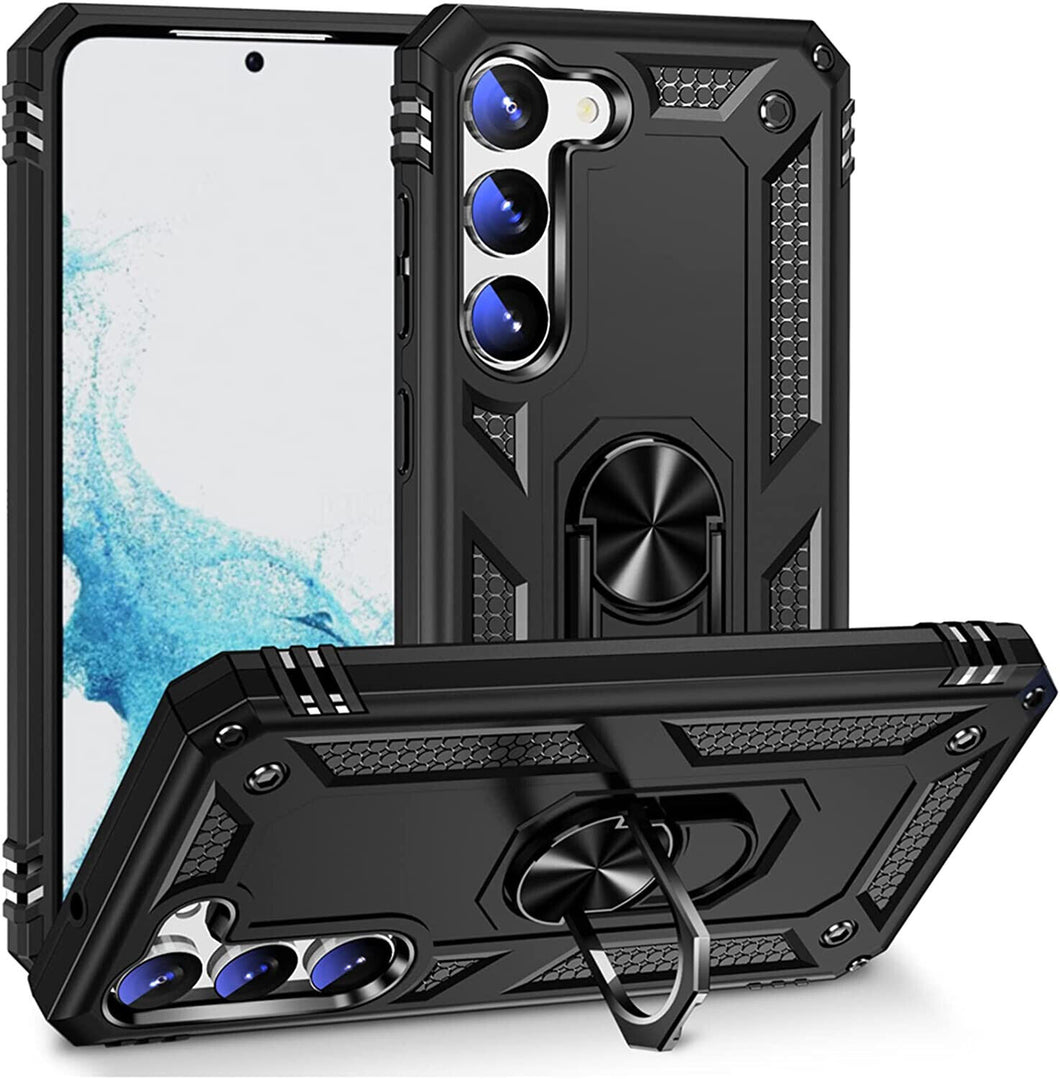 Phone Case Samsung Galaxy S23+ Plus Kickstand Shockproof Ring Phone Cover