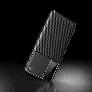 Samsung Galaxy S21 5G Case Carbon Slim Cover & Glass Screen Protector