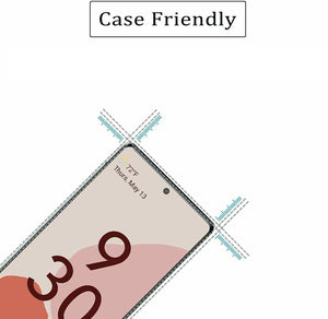 Google Pixel 6 5G Tempered Glass Screen Protector Case Friendly