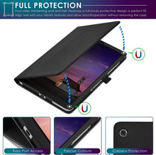 Lenovo M10 2nd Gen 10.1"  Case Leather Folio Stand Cover & Glass Protector