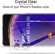 Oppo Find X5 Lite Case Clear Gel Cover & Glass Screen Protector